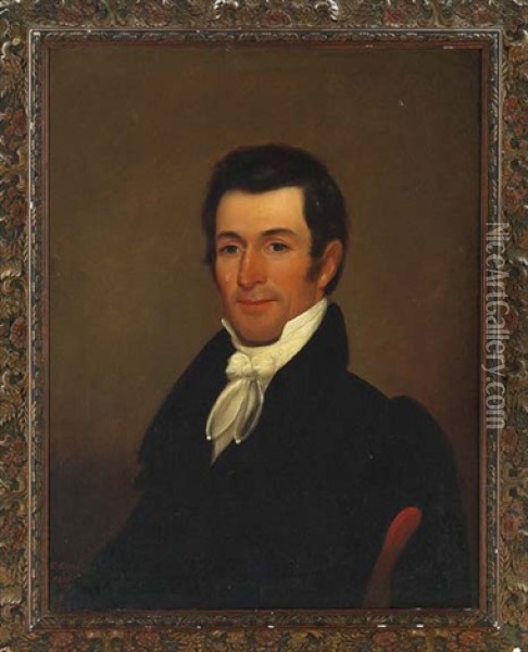 Portrait Of An Elegantly Dressed Southern Gentleman Oil Painting - George Esten Cooke