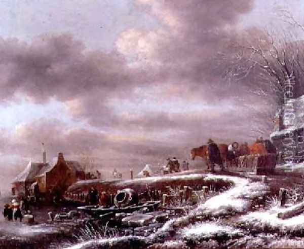 Winter Landscape 2 Oil Painting - Claes Molenaar (see Molenaer)