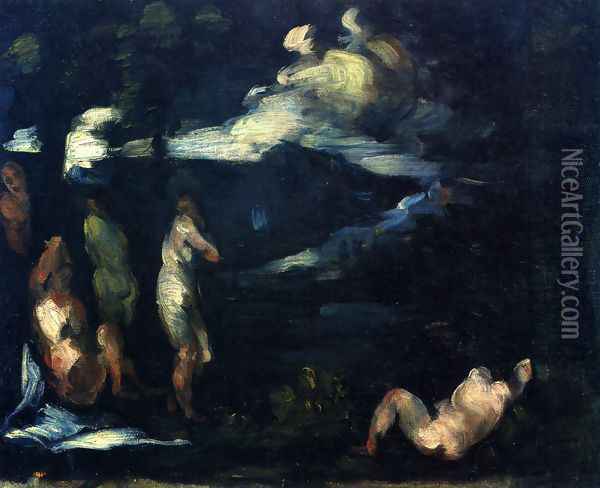 Bathers 9 Oil Painting - Paul Cezanne