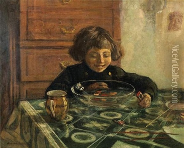 Jeu D'enfant Oil Painting - Nikolai Petrovich Bogdanov-Bel'sky