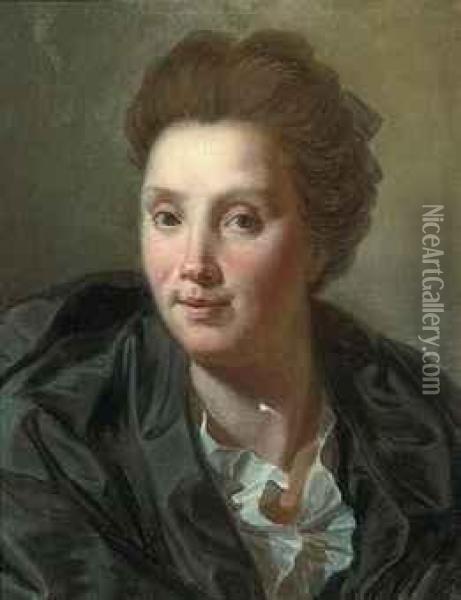 Portrait De Louise Rivalz, Epouse Du Peintre Oil Painting - Antoine Rivalz