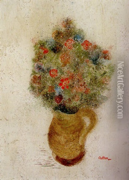 Vase And Flowers Oil Painting - J.C. Adler