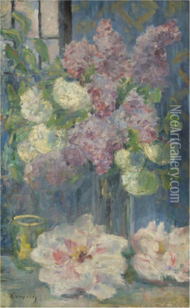 Still Life With Flowers Oil Painting - Nikolai Nikolaievich Sapunov