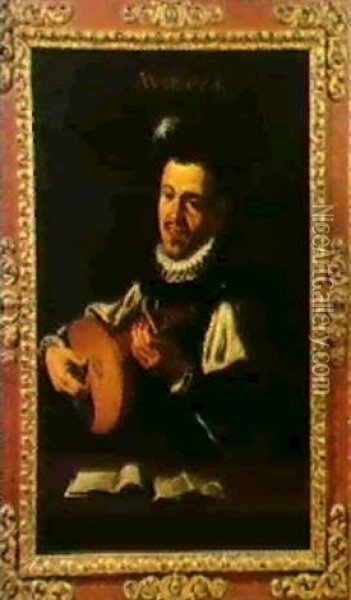 I Cinque Sensi. Oil Painting - Jusepe de Ribera