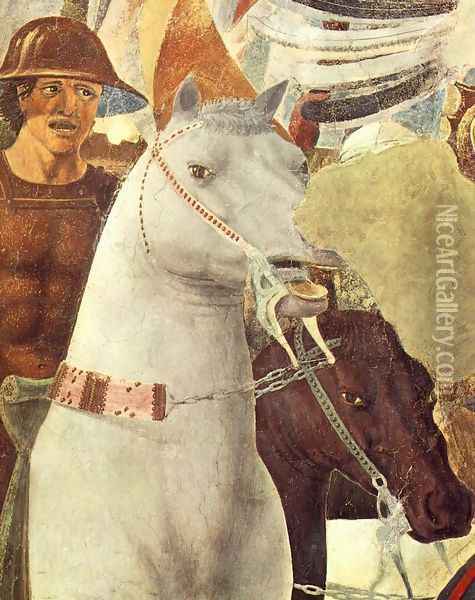Battle between Constantine and Maxentius (detail) c. 1458 Oil Painting - Piero della Francesca