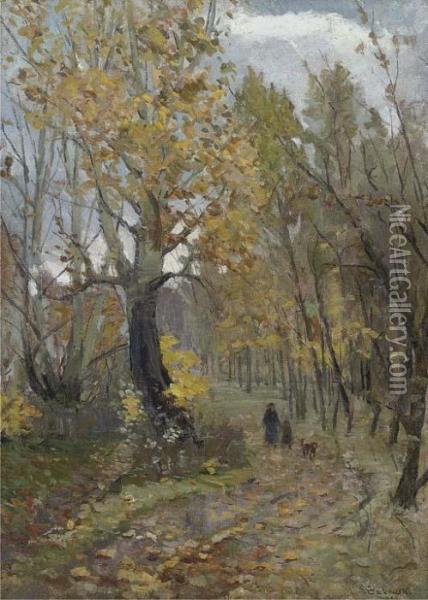 A Walk In The Woods Oil Painting - Stanislaw Zukowski