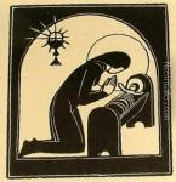 The Madonna And Child Oil Painting - Eric Gill