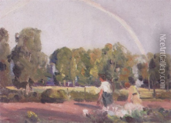 The Rainbow Oil Painting - Paul Turner Sargent