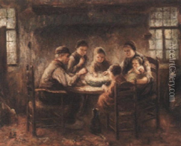 The Family Repast Oil Painting - Jozef Israels