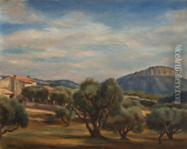Cassis Landscape Oil Painting - Josef Pankiewicz
