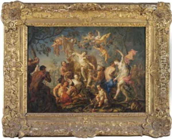 Le Triomphe De Bacchus Ou Allegorie De L'automne Oil Painting - Johann Georg Platzer