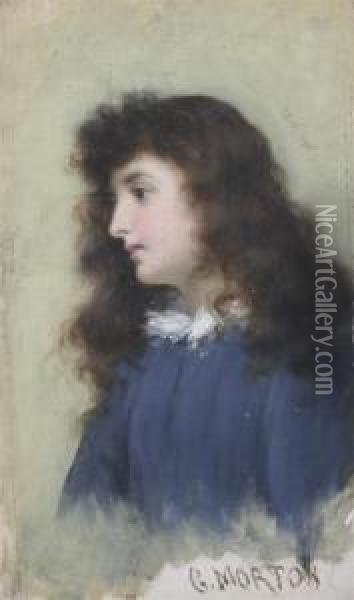 Portrait Of 'cousin Elsie' Oil Painting - George Morton