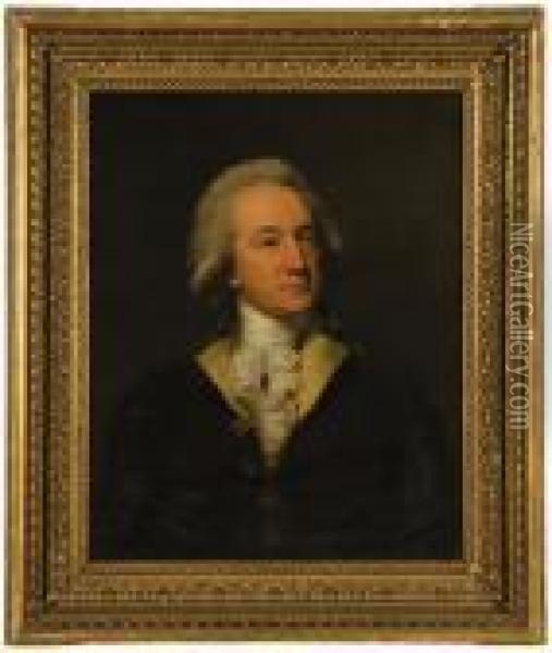Portrait Of A Gentleman Oil Painting - Lemuel Francis Abbott