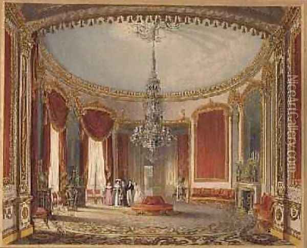 The Saloon in its final phase from Views of the Royal Pavilion Oil Painting - John Nash