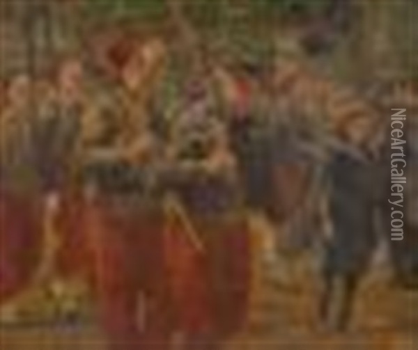 Civil War Veterans Oil Painting - Peter Schmauss