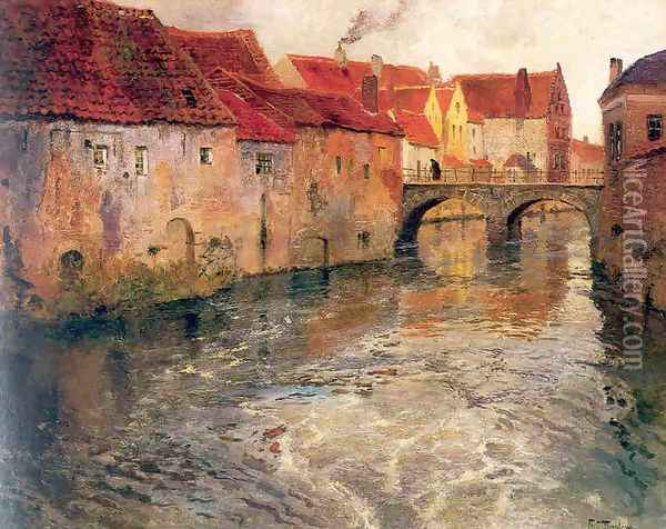 antwerp Oil Painting - Fritz Thaulow