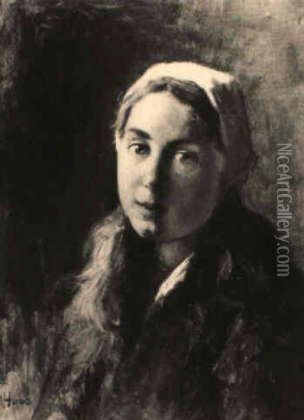 Portrait Of A Young Girl Oil Painting - Bernard de Hoog