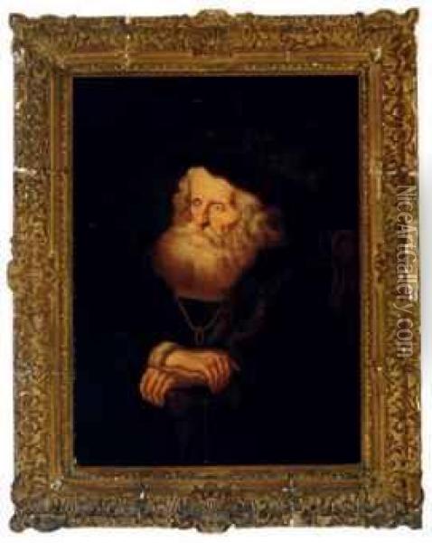 A Pensive Old Scholar Oil Painting - Salomon Koninck