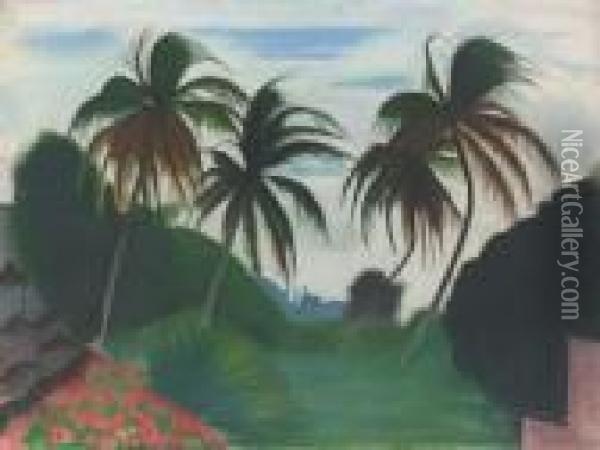 Barbados Oil Painting - Joseph Stella