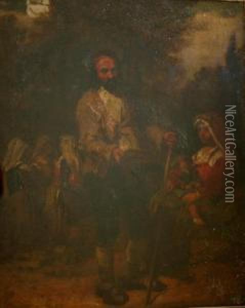 Roman Beggars Oil Painting - William Collins