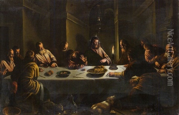 Ultima Cena Oil Painting - Francesco Bassano the Younger