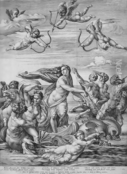 The Triumph Of Galatea Oil Painting - Hendrick Goltzius