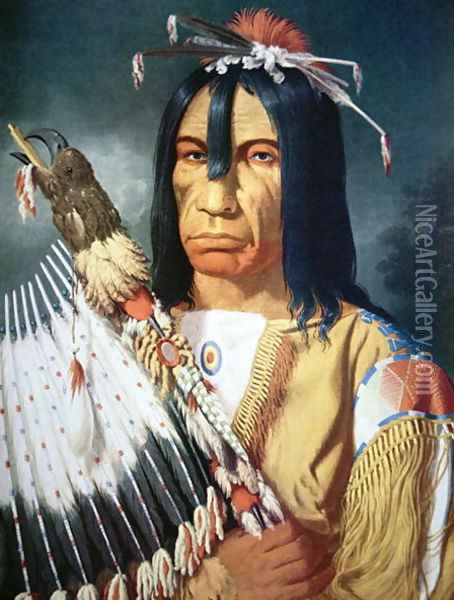Native American Chief of the Cree people of Canada Oil Painting - Paul Kane