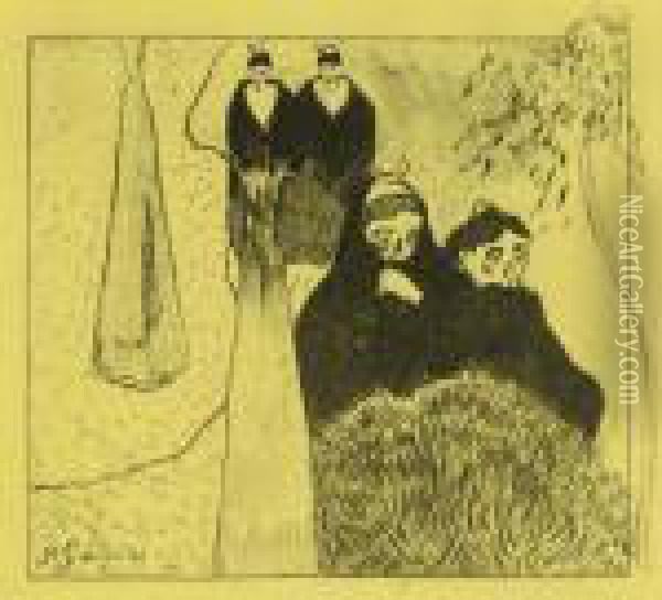 Les Vielles Filles Arles (guerin 11; Mongan, Kornfeld, Joachim & Stauffer 9) Oil Painting - Paul Gauguin