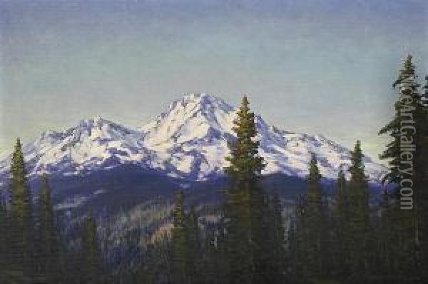 A View Of Mt. Shasta Oil Painting - Henry Joseph Breuer