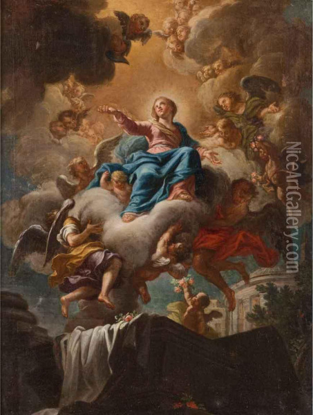 Ascensione Della Vergine Oil Painting - Andrea Casali