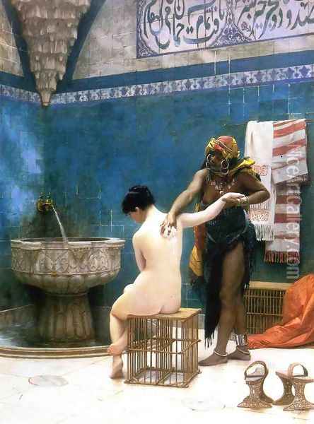 Moorish Bath Oil Painting - Jean-Leon Gerome