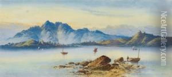 Paesaggio Costiero Oil Painting - William Ward