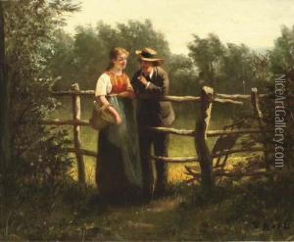 The Young Couple Oil Painting - Sipke Kool