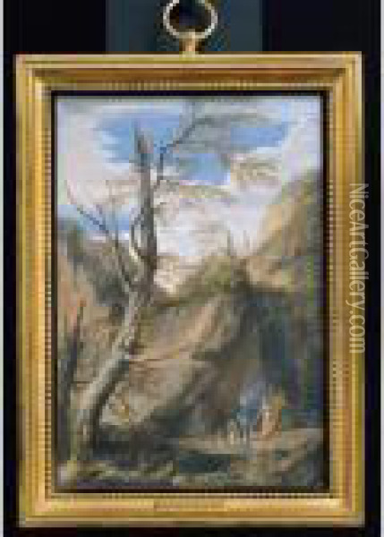 Paesaggio Roccioso Con Scena Di Stregoneria Oil Painting - Abraham Rademaker