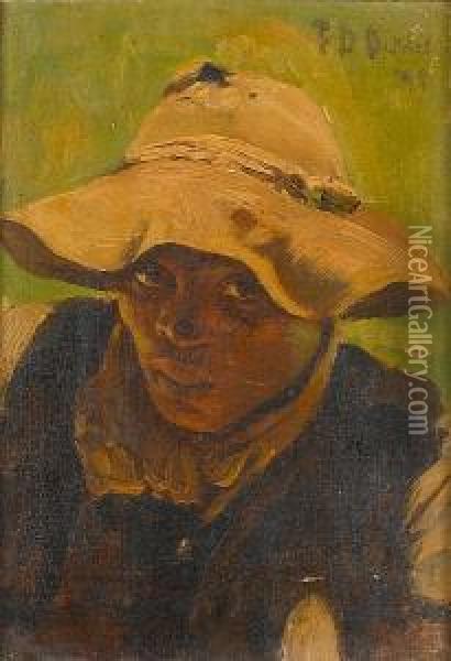 Portrait Of A Man; Portrait Of A Woman, A Pair Oil Painting - Frans David Oerder