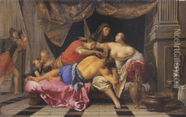 Samson Et Dalila Oil Painting - Bon De Boulogne