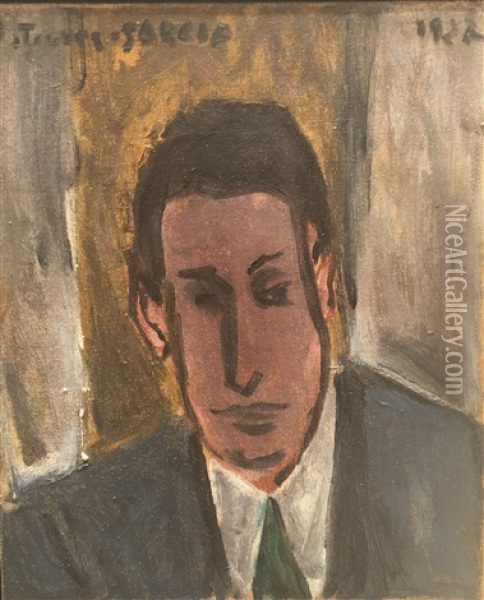 Retrato Masculino Oil Painting - Joaquin Torres-Garcia
