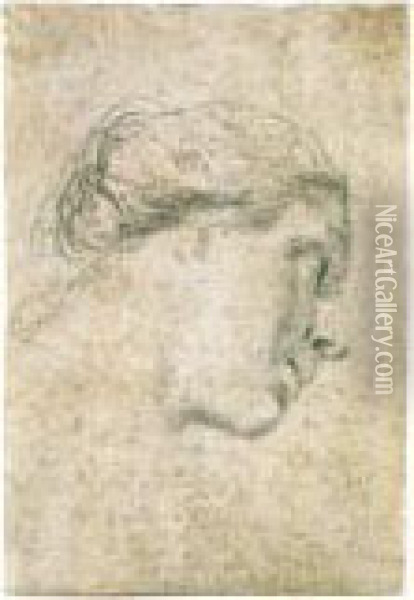 Testa Di Donna ( Recto ); Testa Di Giovane Uomo ( Verso ) Oil Painting - Giovanni Battista Piazzetta