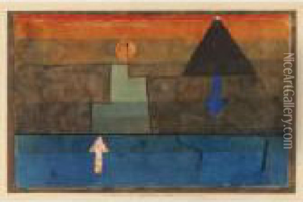 Gegensatze Abends (blau Und Orange) Oil Painting - Paul Klee