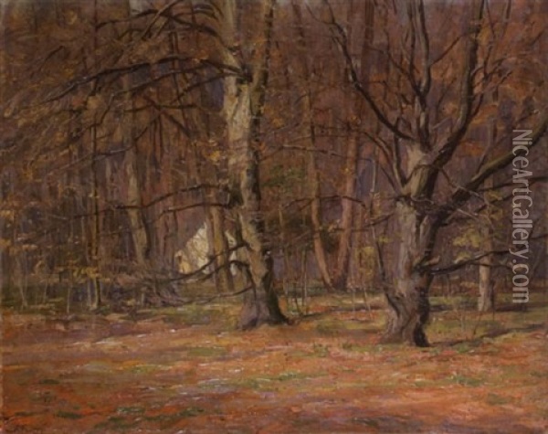 Herbstliches Waldstuck Oil Painting - Robert Franz Curry