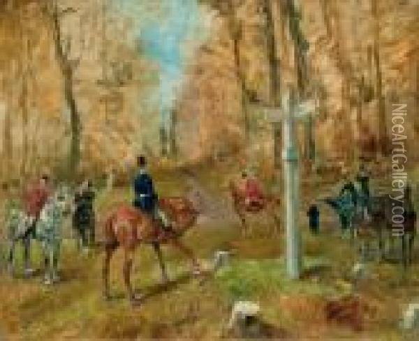 La Croisee Des Chemins Oil Painting - Henri De Toulouse-Lautrec