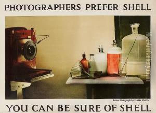 Photographers Prefer Shell - You Can Be Sure Of Shell Oil Painting - Curtis Moffat