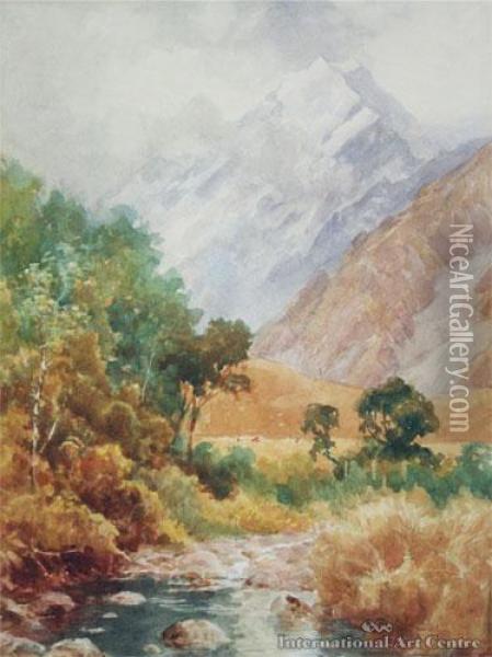 Mt Cook Oil Painting - Charles Henry Howorth