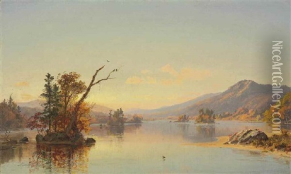 Early Morning Oil Painting - Jasper Francis Cropsey