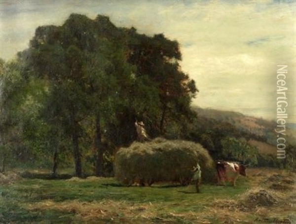 The Hay Wagon Oil Painting - Arthur Parton
