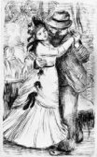 La Danse La Campagne, 2e Planche Oil Painting - Pierre Auguste Renoir