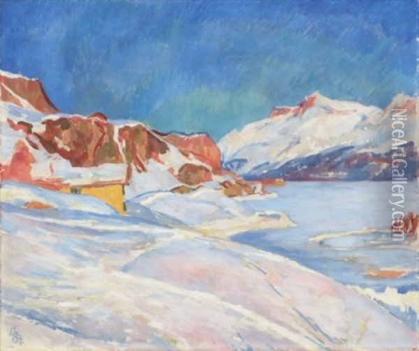 Winterlandschaft Bei Capolago Oil Painting - Giovanni Giacometti