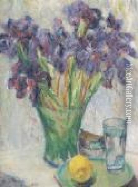 Schwertlilien Oil Painting - Georges Mosson