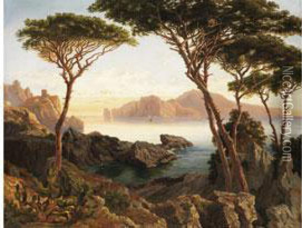 Blick Auf Capri Oil Painting - Karl Lindemann-Frommel