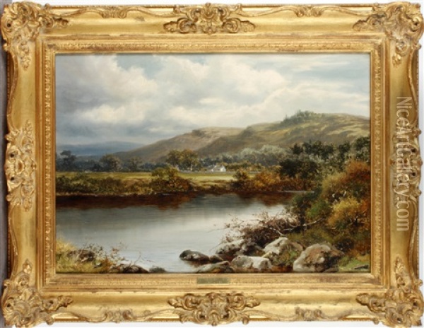 The River Wye Oil Painting - William Henry Mander